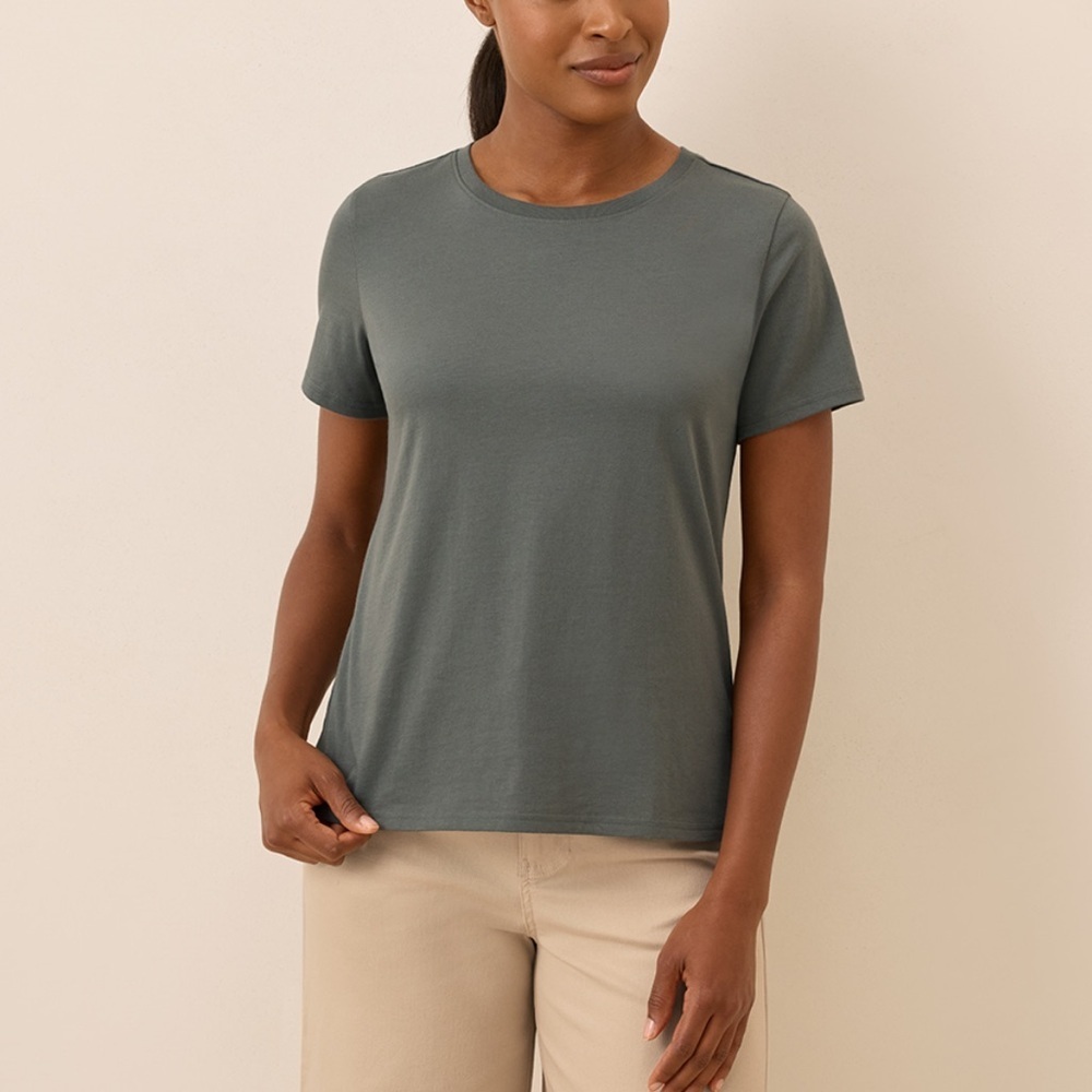 Pact Olive Women's Short Sleeve Tee